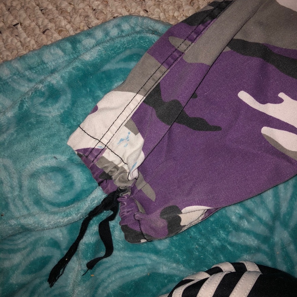 Purple black&white army pants!